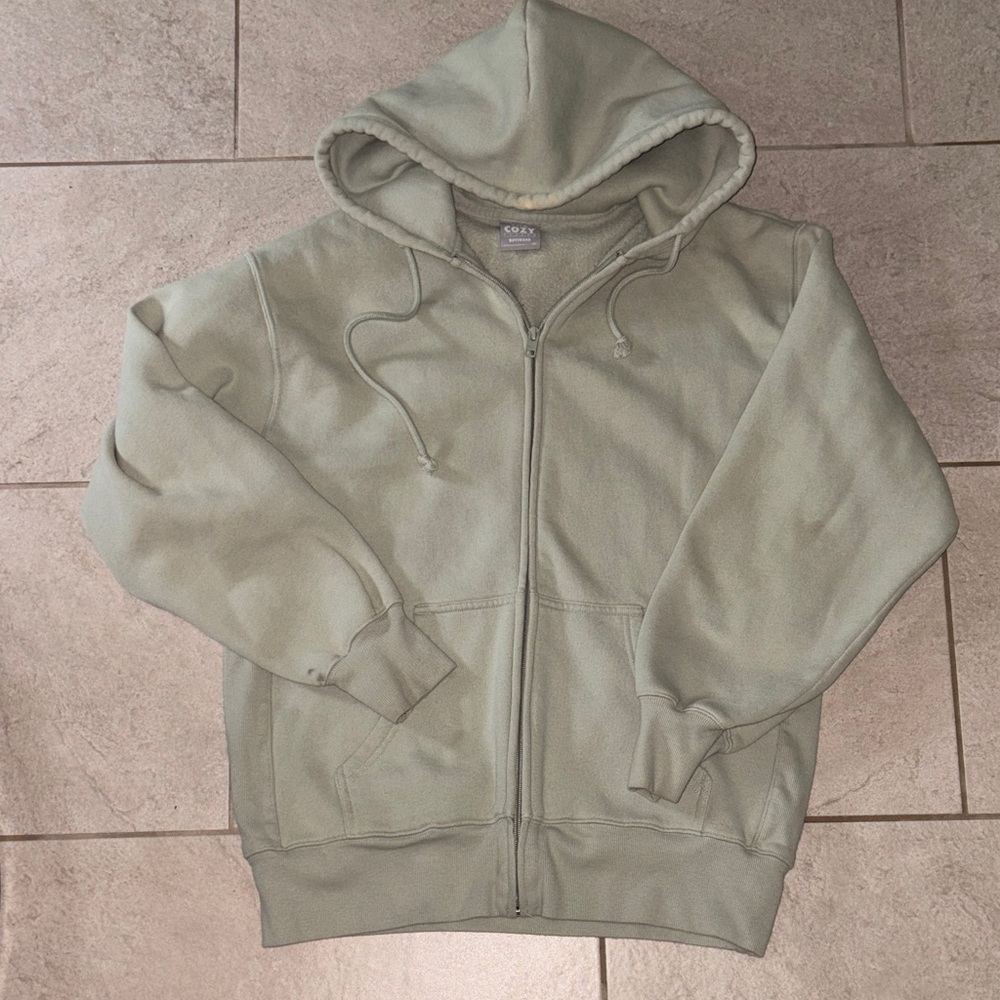 TNA COZY FLEECE‎ BOYFRIEND FIT ZIP UP HOODIE